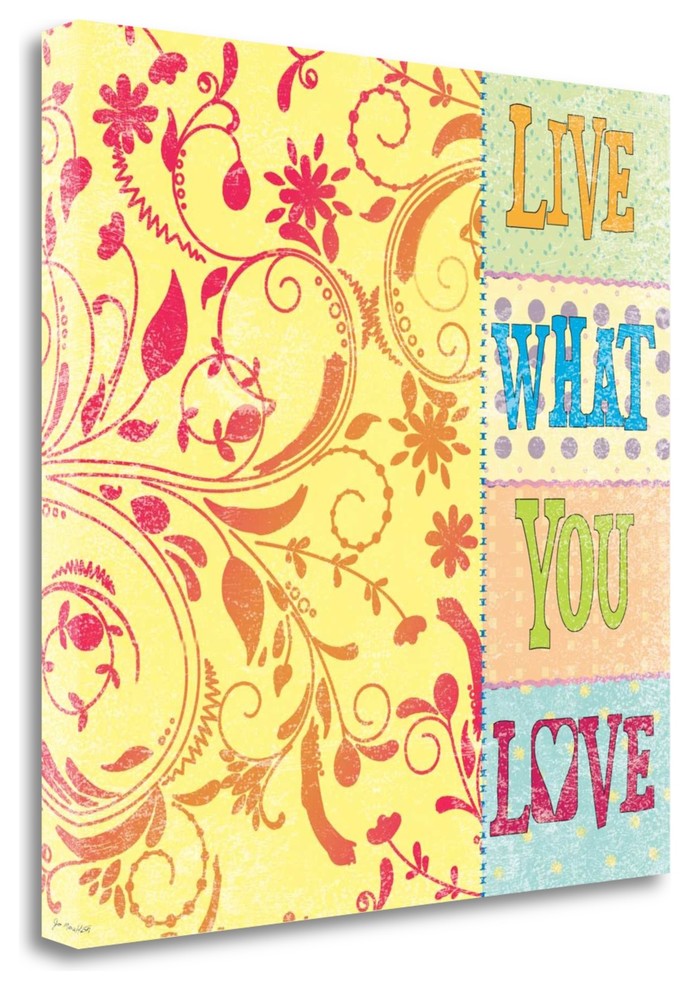 "Live Love" By Jo Moulton, Giclee Print on Gallery Wrap Canvas, Ready to Hang