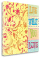 "Live Love" By Jo Moulton, Giclee Print on Gallery Wrap Canvas, Ready to Hang