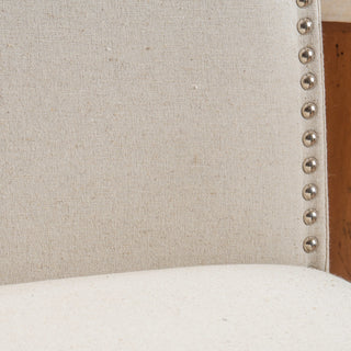 GDF Studio Auburn Ivory Fabric Backed Bar Stools, Set of 2