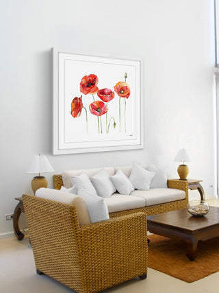 "Poppie Field" Framed Print by Rachel Byler