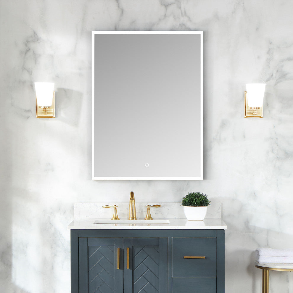 Carsoli Frameless Surface-Mount/Recessed LED Lighted Medicine Cabinet, 24"