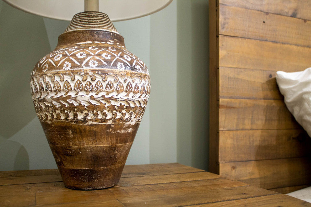 Skye Antique Lamp, Off White
