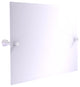 Carolina Frameless Landscape Tilt Mirror with Beveled Edge, Satin Chrome