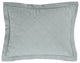 Linen Cotton Diamond Quilted Boudoir Pillow, 12"x16", Seaglass, 1 Piece