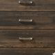 Benzara BM204560 5 Drawer Wooden Chest With Plinth Base, Brown