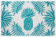 Pineapple Leaves Spring Chenille Rug, Explorer Blue, 4'x6'