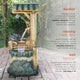 50" Tall Outdoor Water Well Fountain with Tiering Bucket