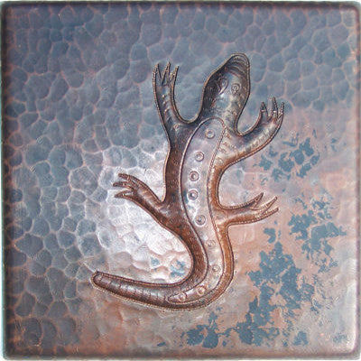 Lizard Hammered Copper Tile