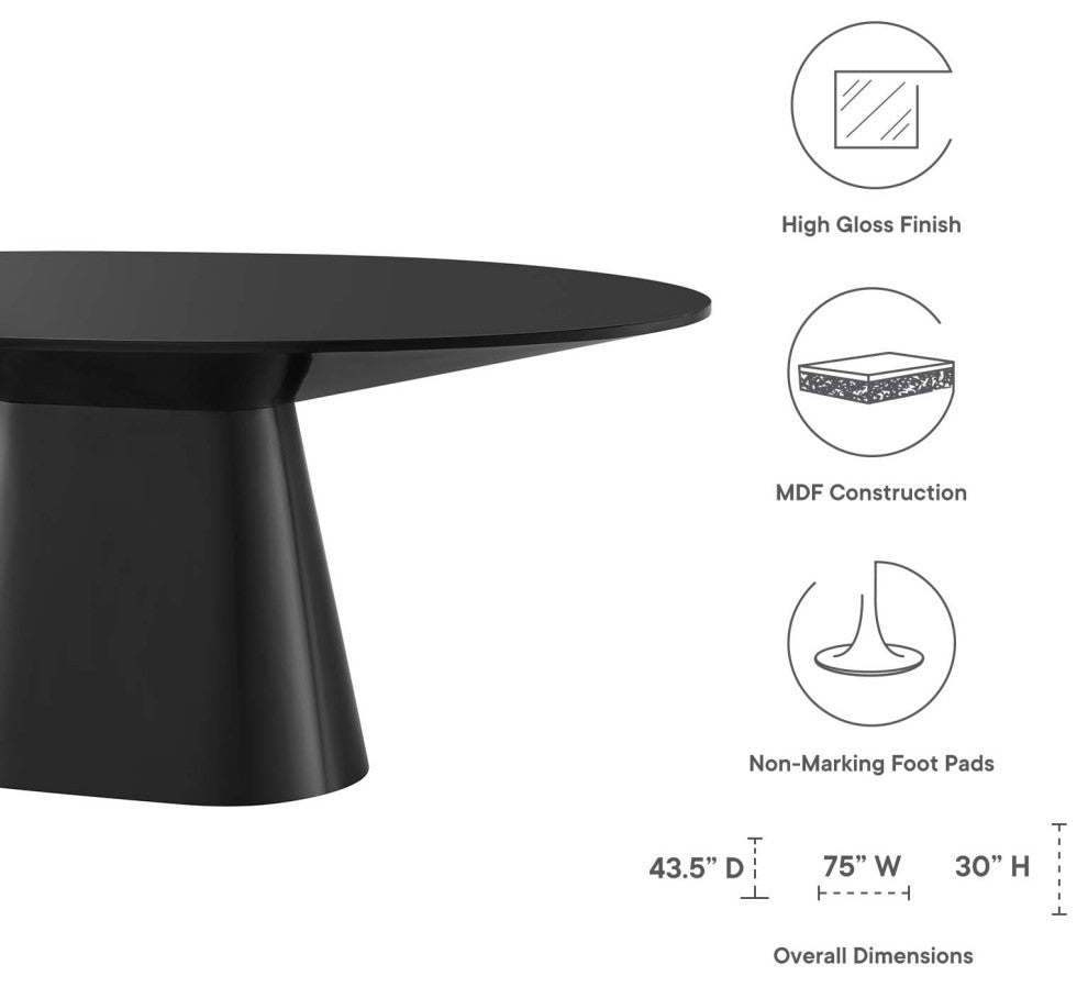 Provision 47" Round Dining Table, Black