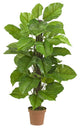 52" Large Leaf Philodendron Silk Plant, Real Touch
