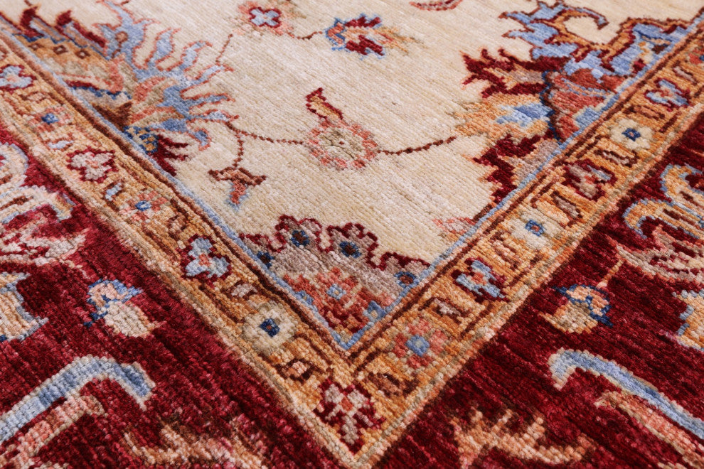 5' 7" X 7' 10" Persian Tabriz Hand Knotted Wool Rug - Q12793