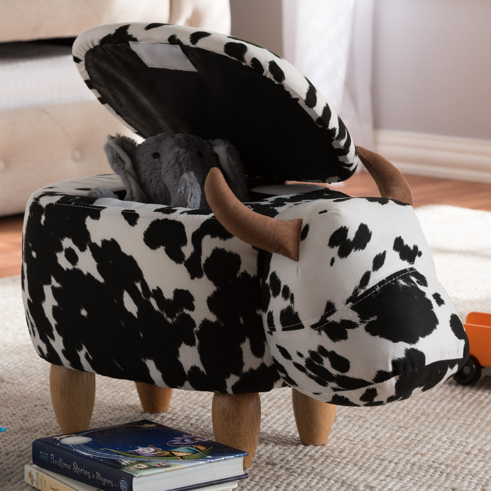 Mignonne Contemporary Wool Upholstered Buffalo Storage Ottoman