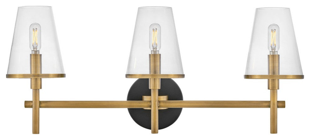 Marten LED Vanity in Heritage Brass