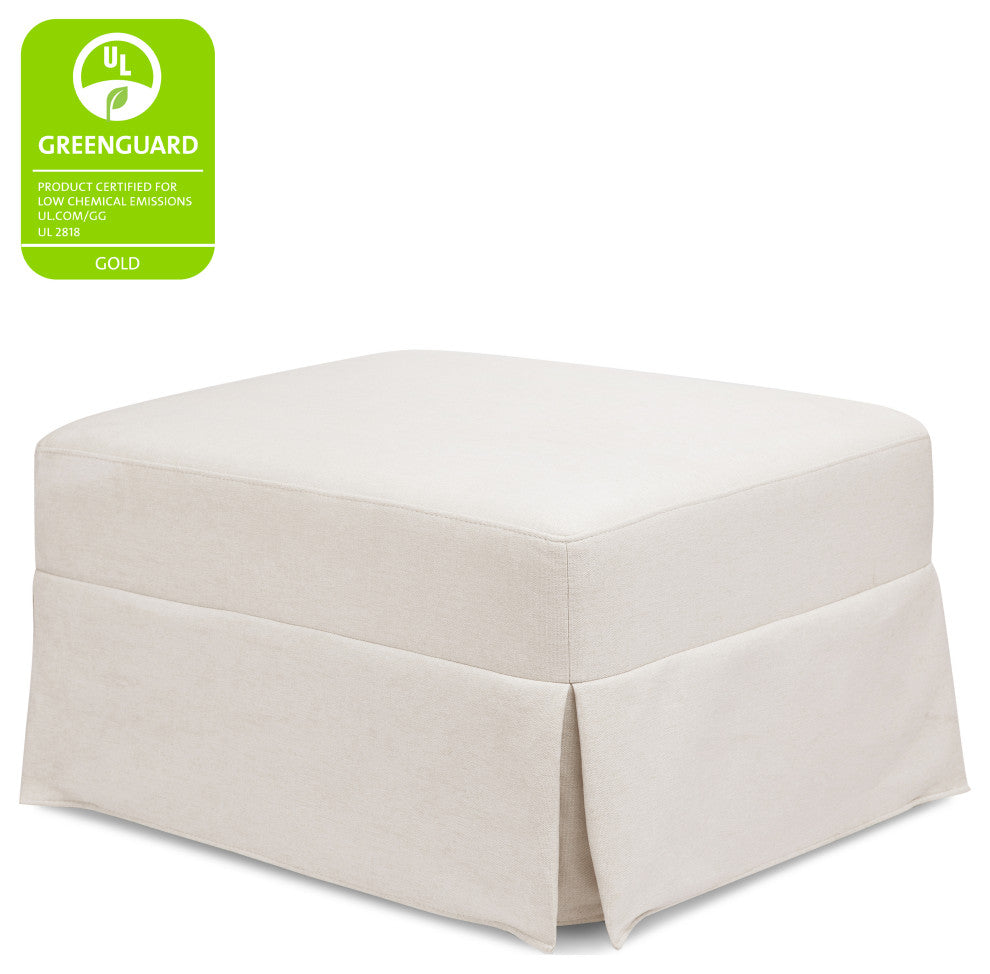 Crawford Gliding Ottoman, Performance Cream Eco-Weave