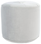 Safavieh Hawkem Cylinder Ottoman, Light Grey
