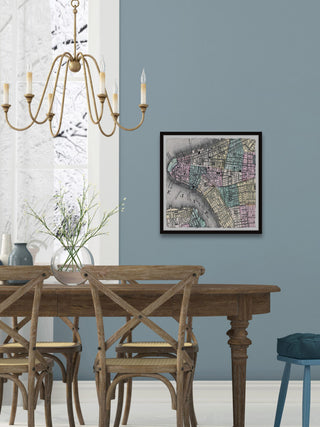 "East Map" Framed Painting Print, 12x12