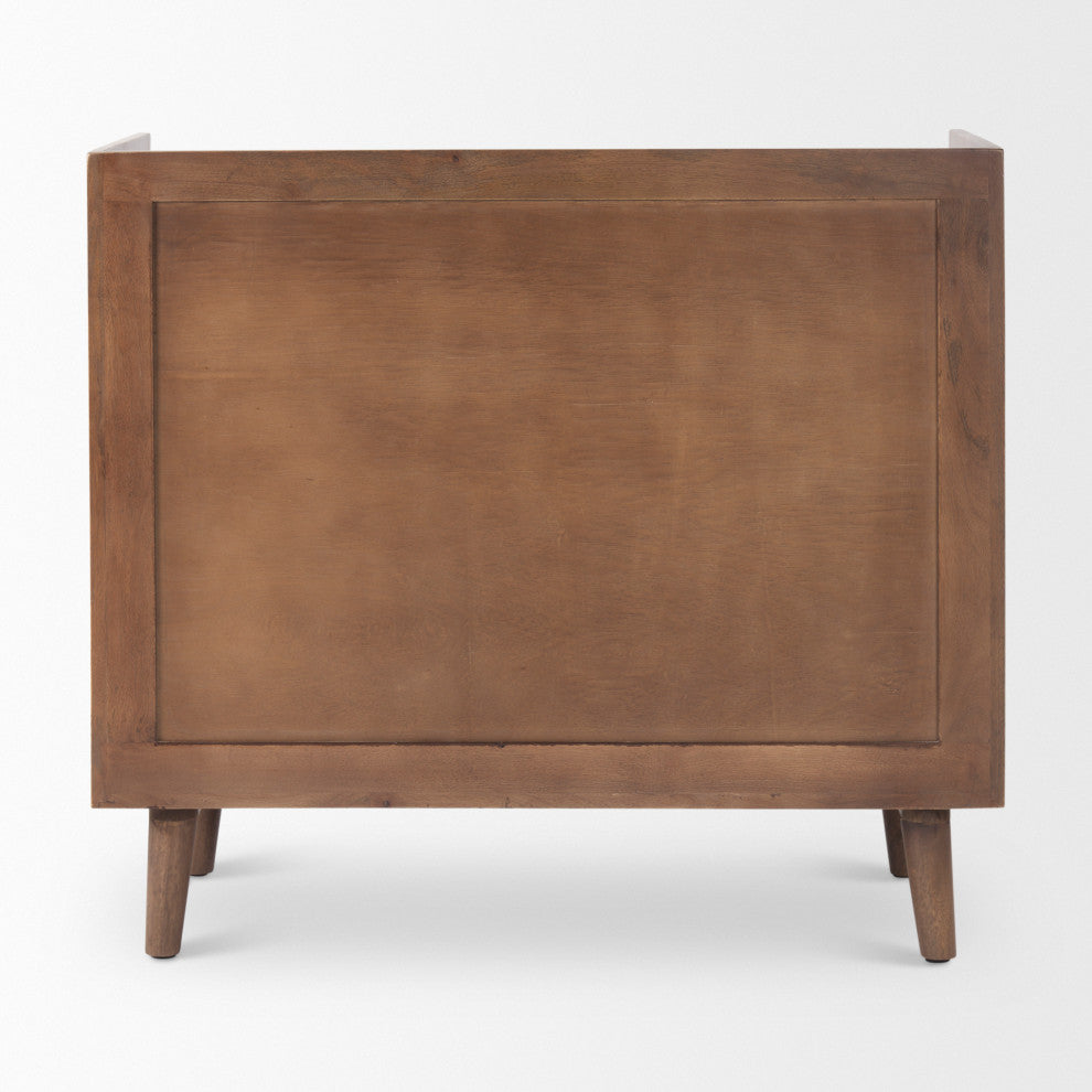 Lillie Medium Brown Solid Wood Accent Cabinet