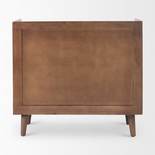 Back view of cabinet on white background