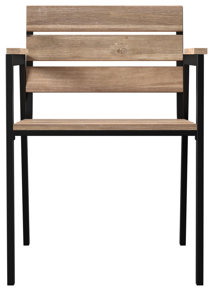 Acre Slatted Outdoor Chairs 2-Piece Set