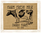 Cow Burlap Wall Art