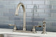 Kingston Brass 8" Centerset Kitchen Faucet With Sprayer, Brushed Nickel