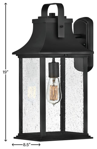 Hinkley Grant Medium Wall Mount Lantern, Textured Black