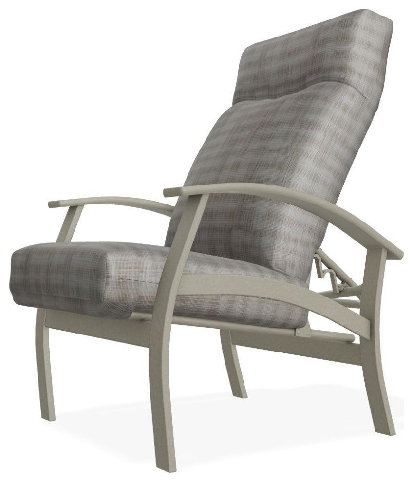 Belle Isle Cushion Outdoor Adjustable Back Chair, Illusion Plaid Birch/Storm