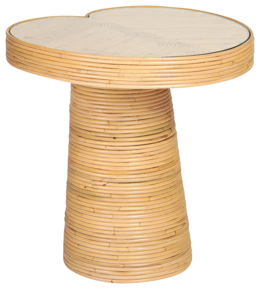 Felicia Tall Lilypad Side Table - Natural