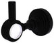 Pacific Grove Robe Hook with Groovy Accents, Matte Black