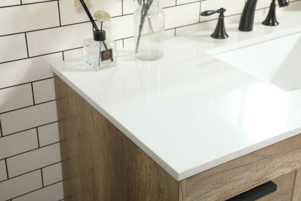 Home Living 22" Modern Natural Oak-Light Bathroom Vanity