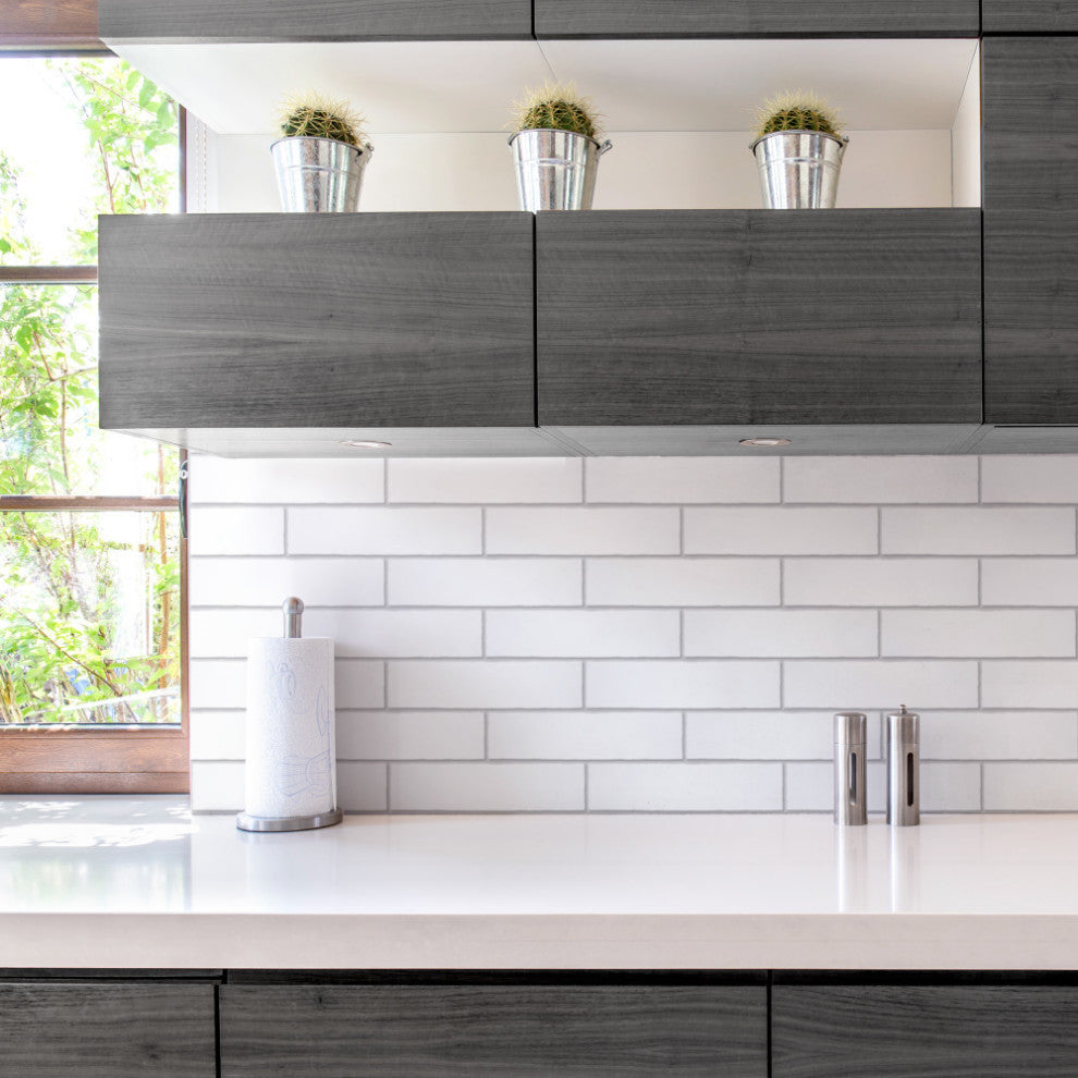 Castillo 3" x 12" Ceramic Wall Tile, Matte White