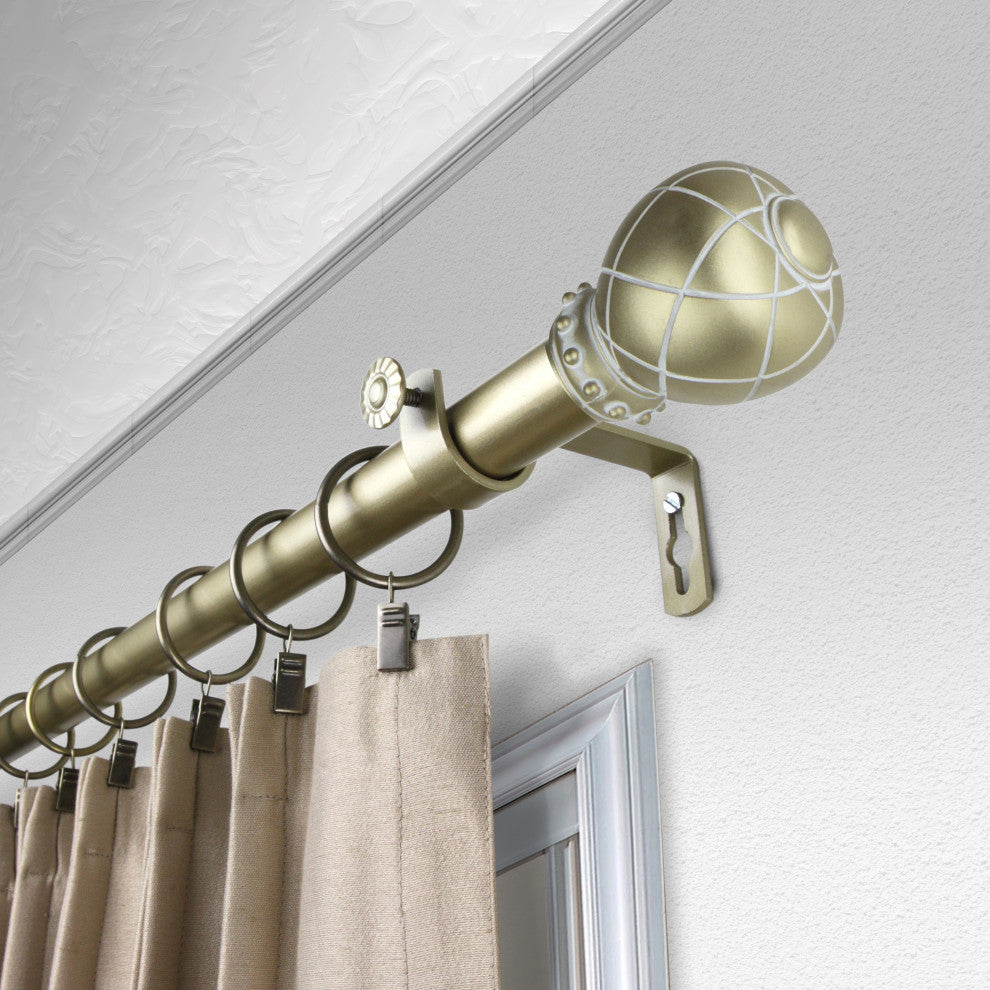 Supreme Curtain Rod, Light Gold, 48-84"