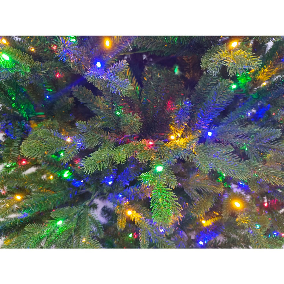 7.5-Ft. Oregon Pine Christmas Tree, Multi-Color LED String Lighting
