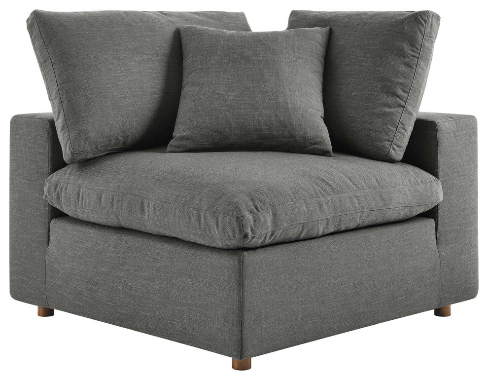 Gray Commix Down Filled Overstuffed 6 Piece Sectional Sofa Set