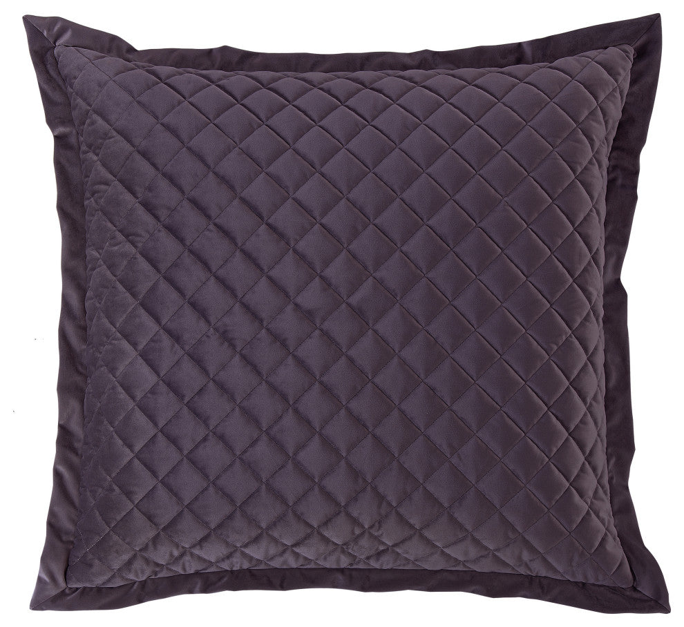 Velvet Euro Sham, 27"x27", Amethyst