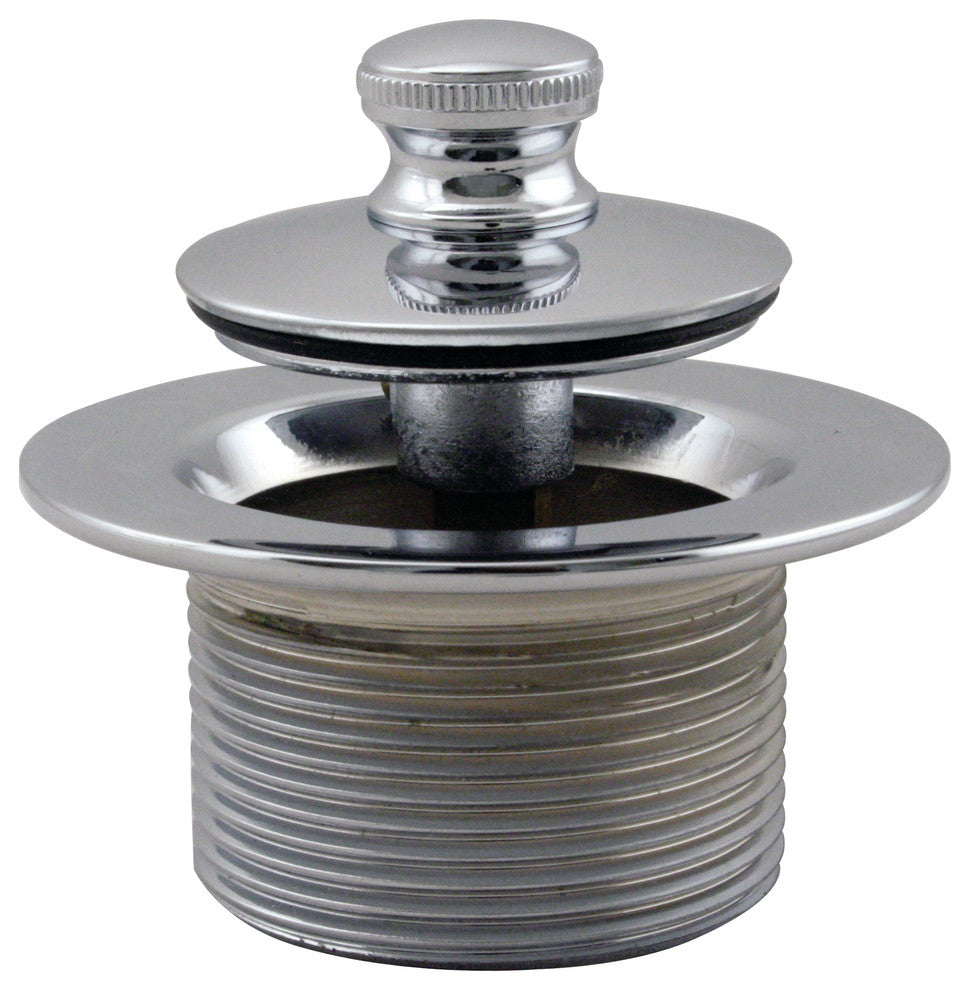 Twist & Close 1.5" Npsm Coarse Thread Bath Drain In Polished Chrome
