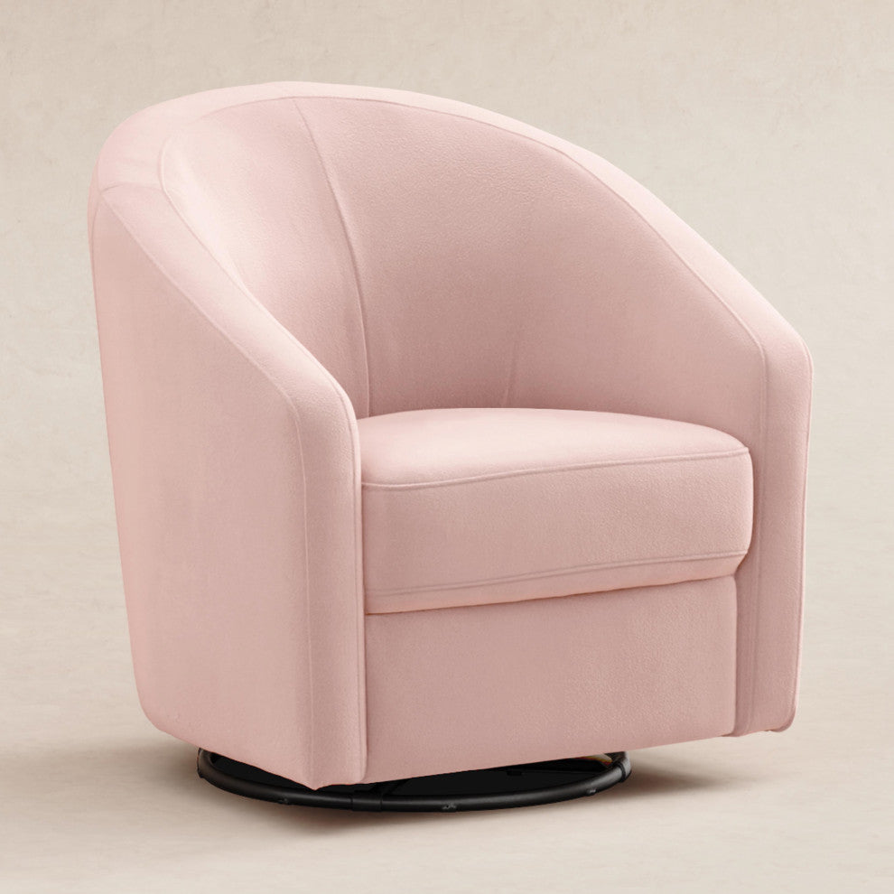 Madison Swivel Glider, Blush Pink Velvet