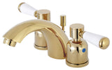 Mini-Widespread Bathroom Faucet With Pop-Up, Polished Brass