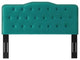 Tufted Headboard, Twin Size, Velvet, Teal Blue, Modern Contemporary, Bedroom