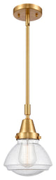 Innovations 447-1S-SG-G324-LED Olean 1 Light 6.75" Mini Pendant, Satin Gold