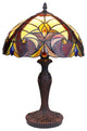Chloe Lighting Adia Tiffany-Style Dark Bronze 1- Table Lamp 12" Shade