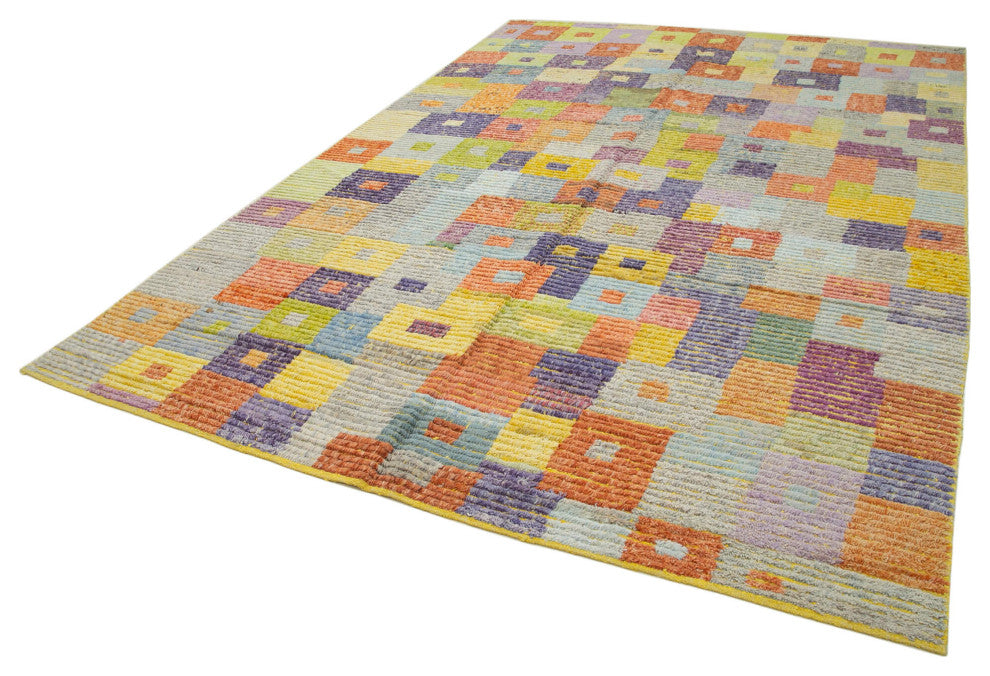 Rug N Carpet - Hand-knotted Turkish 8' 4'' x 13' 0'' Unique Wool Kilim Rug