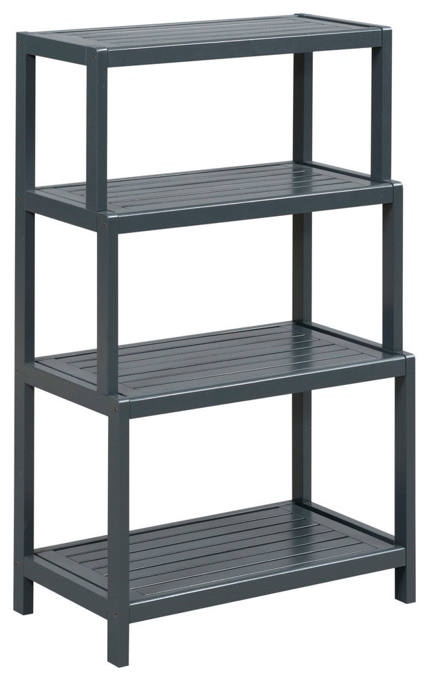 Dunnsville 4-Tier Stepback Shelf, Graphite