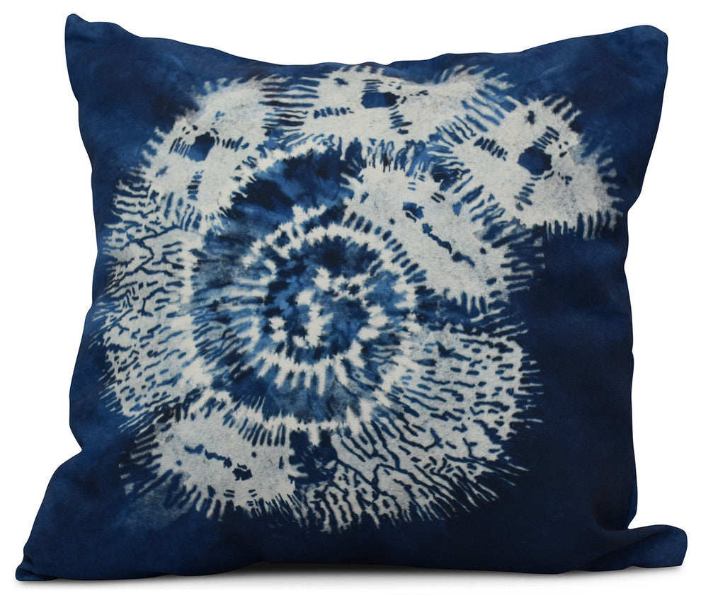 Conch, Animal Print Pillow, Blue, 16"x16"
