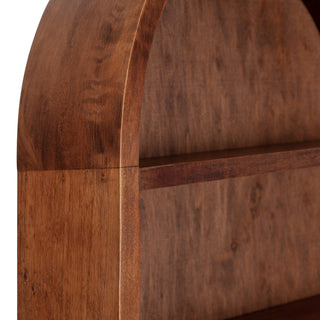 Hutton Wood Capsule Wall Shelf, Walnut Brown, 16x28