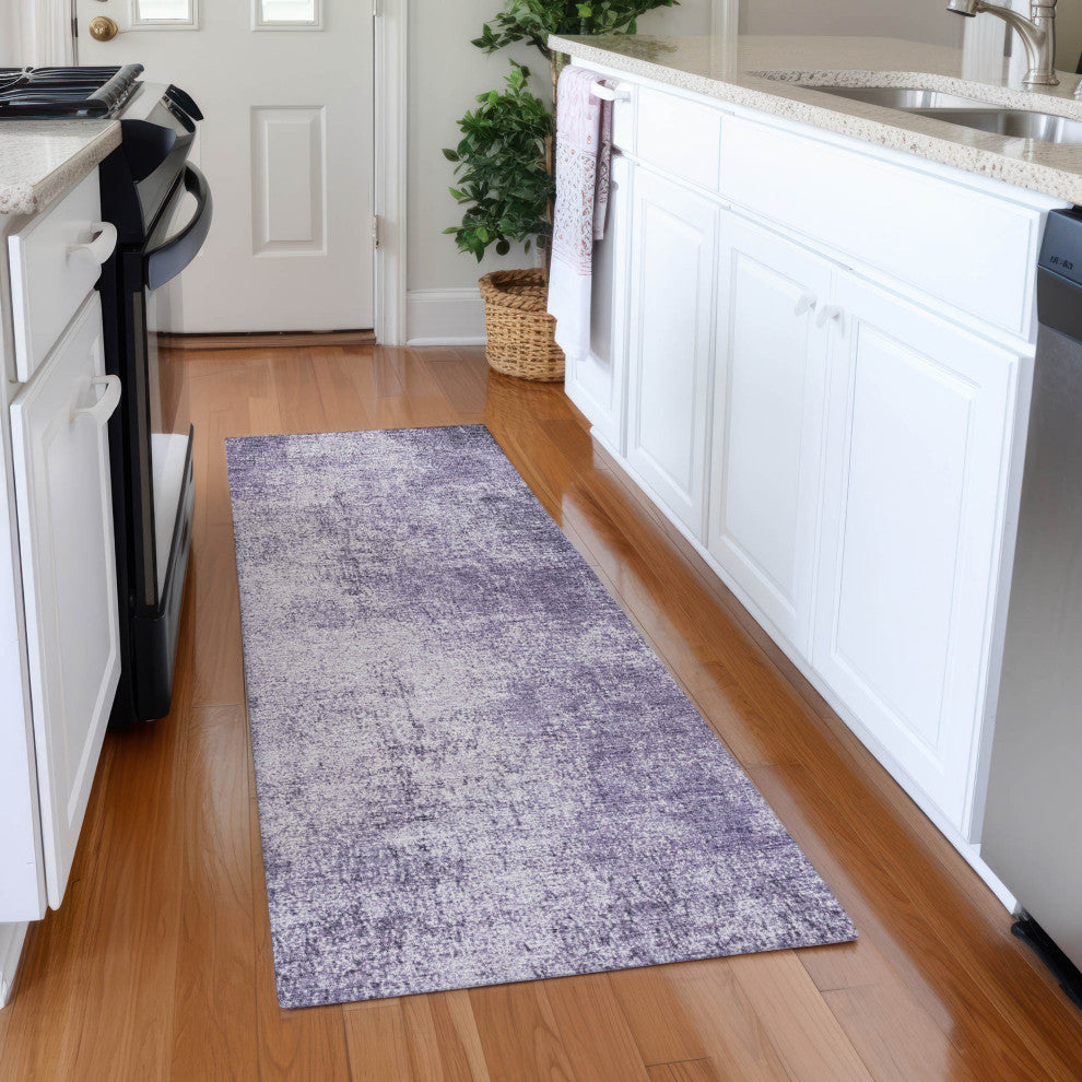 Machine Washable Indoor/Outdoor Chantille ACN1903 Violet 2'3" x 7'6" Runner Rug