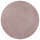 HomeRoots 8' Round Polyester Rose Pink Area Rug