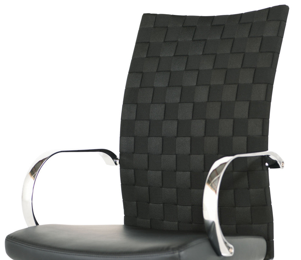 Mia Black Naugahyde Office Chair
