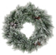 24" Christmas Pine Wreath with Frosted Snow 50 Tips