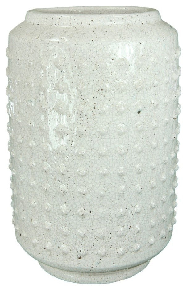 Terracotta Vase, White